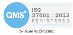 Iso 27001 2013 badge white