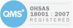 Ohsas 18001 2007 badge white